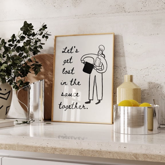 Yes Chef Kitchen Poster, Unframed Paper Poster 8x10in
