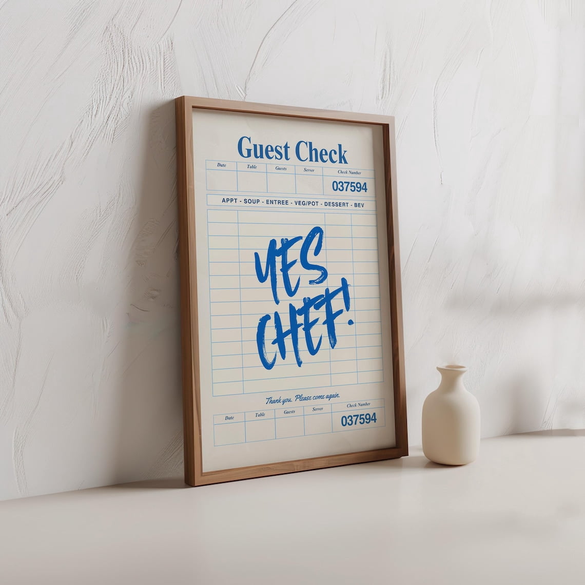 Yes Chef Kitchen Wall Art, Trendy Kitchen Decor, Dining Room Art, Guest ...