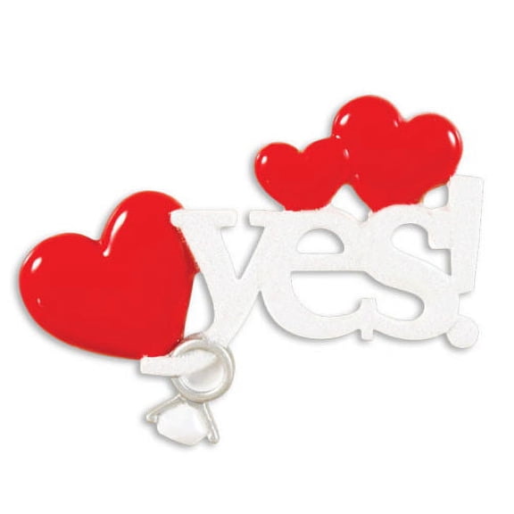 Yes! Engagement Personalized Christmas Ornament DO-IT-YOURSELF