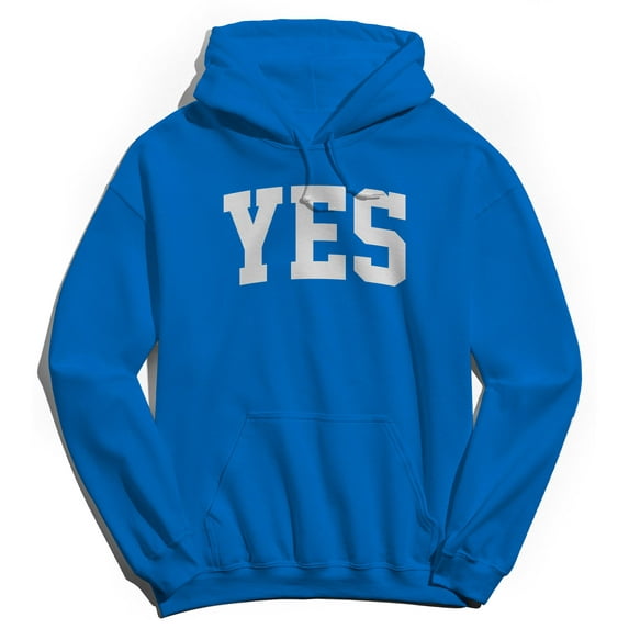 Yes Graphic Royal Men's Cotton Pullover Hoodie