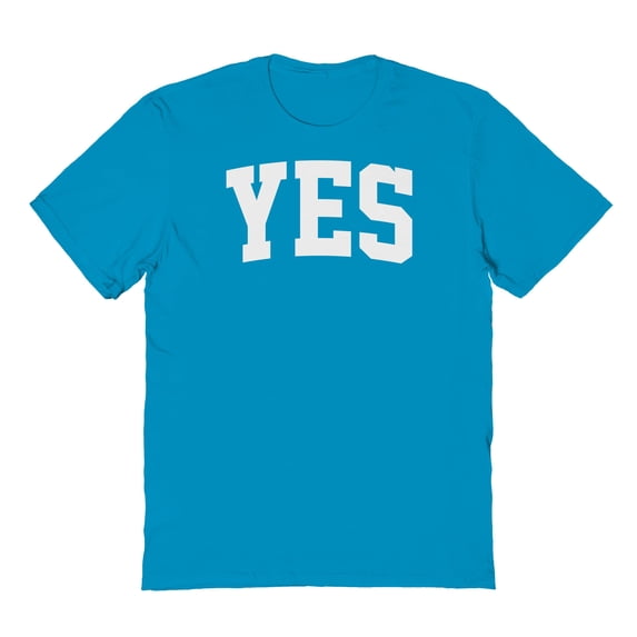 Yes Graphic Tropical Blue Men's Cotton T-Shirt