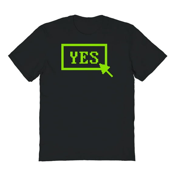 Yes Humor Graphic Black Men's Cotton T-Shirt