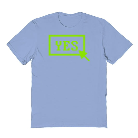 Yes Humor Graphic Light Blue Men's Cotton T-Shirt