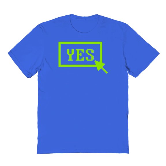 Yes Humor Graphic Royal Men's Cotton T-Shirt