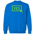 thumbnail image 1 of Yes Humor Graphic Royal Men's Crewneck Sweatshirt, 1 of 1