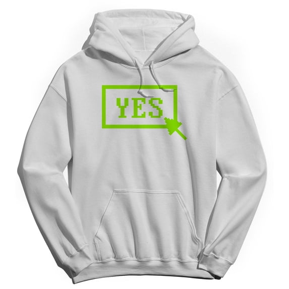 Yes Humor Graphic White Men's Crewneck Sweatshirt Hoodie