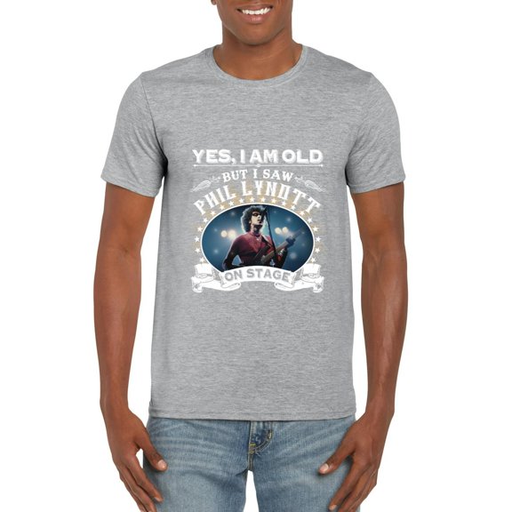 Yes I Am Old But I Saw Phil Lynott On Stage Thin Lizzy T-Shirt, for men & women, up to size 5XL