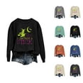 thumbnail image 1 of Yes I Can Drive A Stick Halloween Sweatshirts for Women Long Sleeve Crewneck Witch Graphic Sweatshirt Pullover Tops, 1 of 4