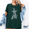 thumbnail image 1 of Yes I Can Drive A Stick Shirt | Funny Witch Halloween Tee for Women | Cute Spooky Season Party Top | Witchy Costume Outfit Gift, 1 of 6