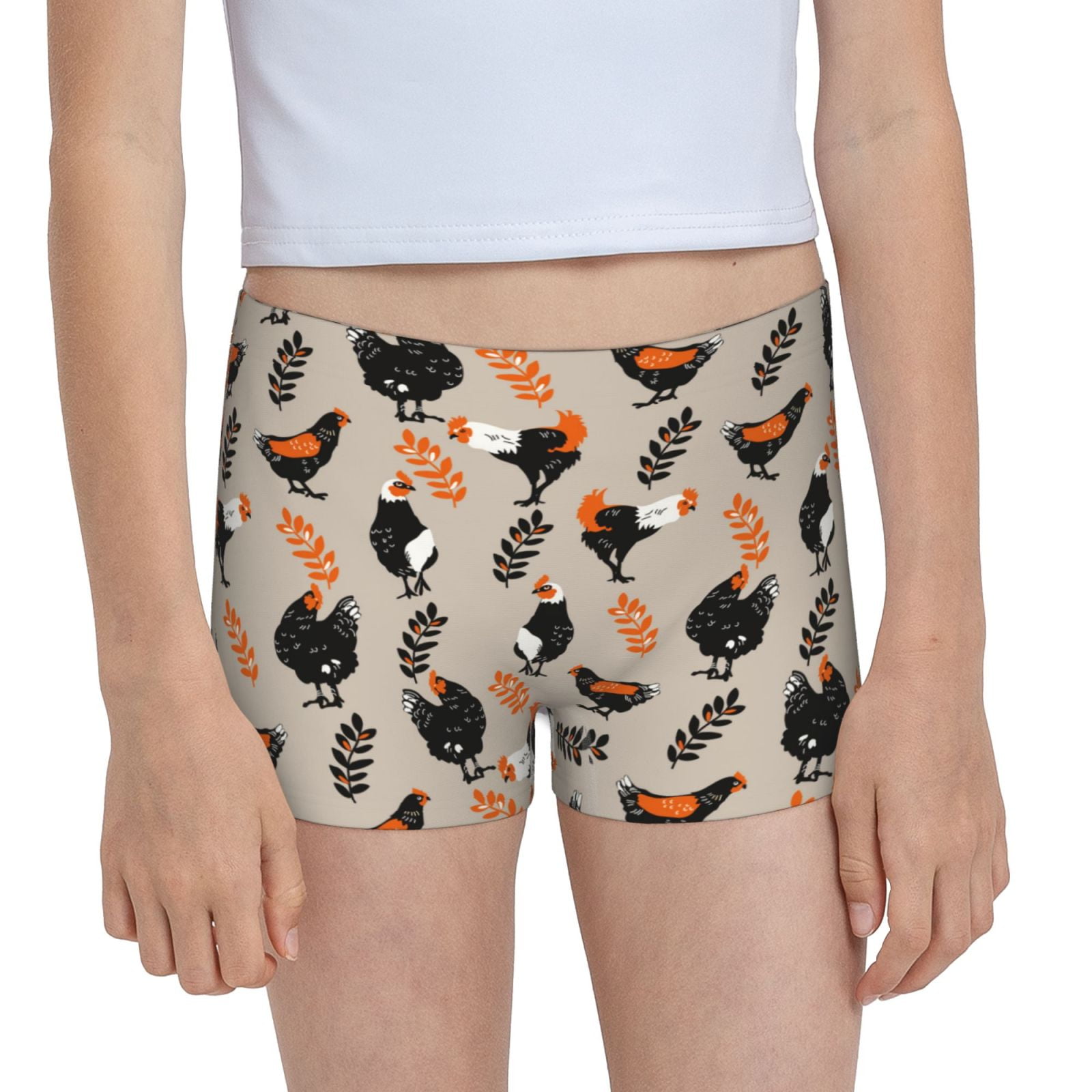 Easygdp Funny Chicken Girls Hipster Cotton Underwear Little Girls