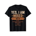 thumbnail image 1 of Yes I Am Mixed with Black History Month Cool BLM Melanin T-Shirt, Unisex Loose Fit Short Sleeve, Casual & Comfortable 100% Cotton, S-XXXL, Geometric Print, Machine, 1 of 5