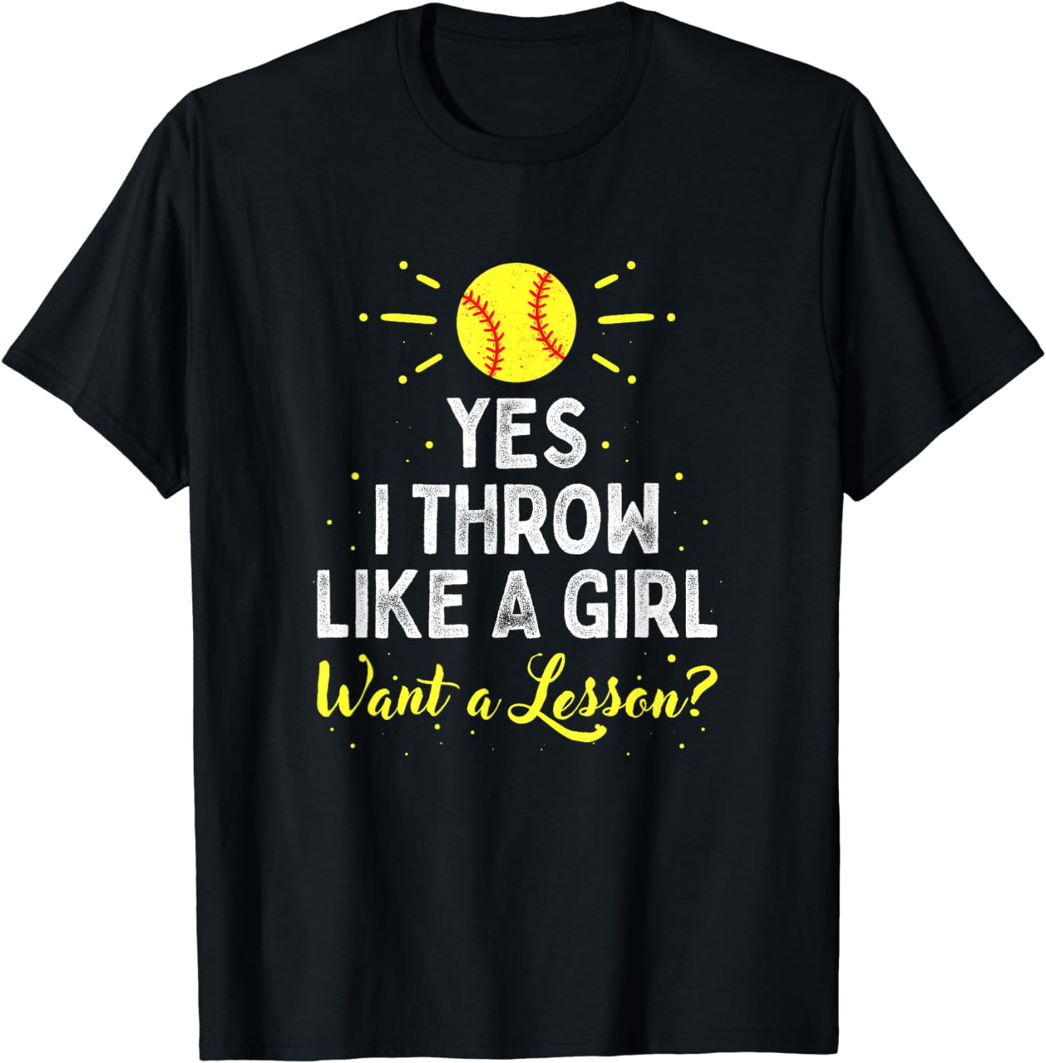 Yes I Throw Like A Girl Cool Pitchers Funny Softball TShirt