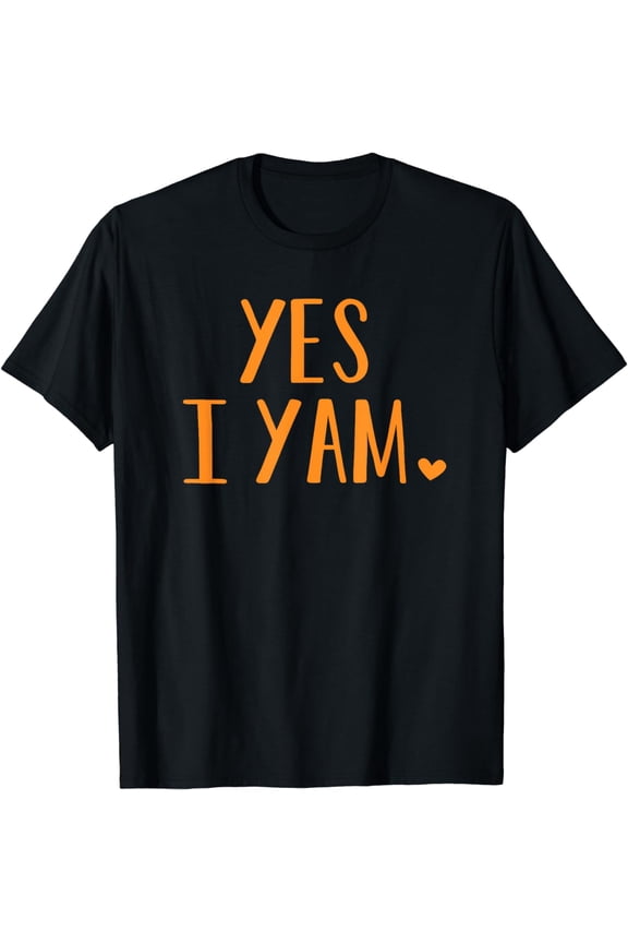 Yes I Yam Funny Thanksgiving Halloween Matching Couple T-Shirt