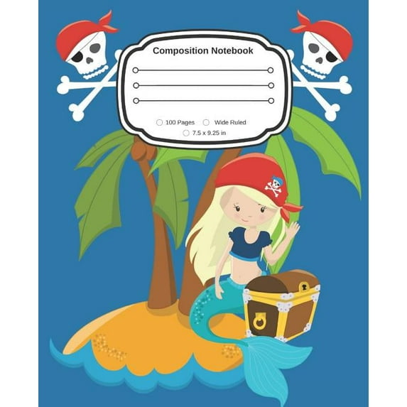Yes, I am a Pirate Girl: Cute Composition Notebook Wide Ruled, (Paperback)
