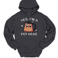 thumbnail image 1 of Yes I'm A Pot Head Hooded Sweatshirt Hoodie Funny Coffee Caffeine Humor - Charcoal, 3XL, 1 of 1