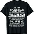 thumbnail image 1 of Yes I'm A Spoiled Son But Not Yours Freaking Awesome Mom Funny Creative Graphic T-Shirt, 1 of 3