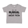 thumbnail image 1 of Yes I'm Bilingual I Can Cry In Both English And Polish Toddler T-Shirt 2T Athletic Heather, 1 of 3