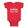 thumbnail image 1 of Yes I'm Bilingual I Can Cry In Both English And Spanish Baby Bodysuit One Piece NB Red, 1 of 3