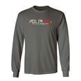 thumbnail image 1 of Yes I'm Evil But I'ts The Fun Kind Of Evil Sarcastic Novelty Gift Idea Adult Humor Funny Men's Long Sleeve Shirts, 1 of 3