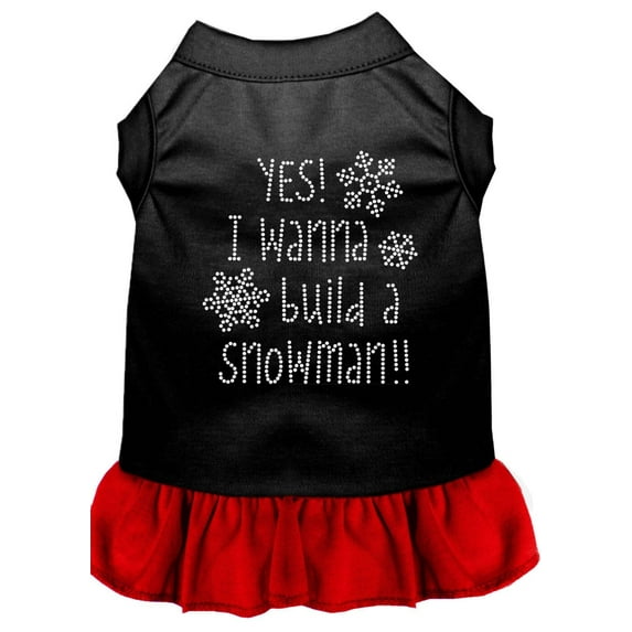 yes! i want to build a snowman rhinestone dog dress black with red xl (16)