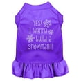 thumbnail image 1 of Mirage Pet Yes! I want to Build a Snowman Rhinestone Dog Dress Purple XL, 1 of 9