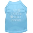 thumbnail image 1 of Christmas Pet Dog  Cat Shirt Rhinestone, "Yes, I Want to Build a Snowman", 1 of 10