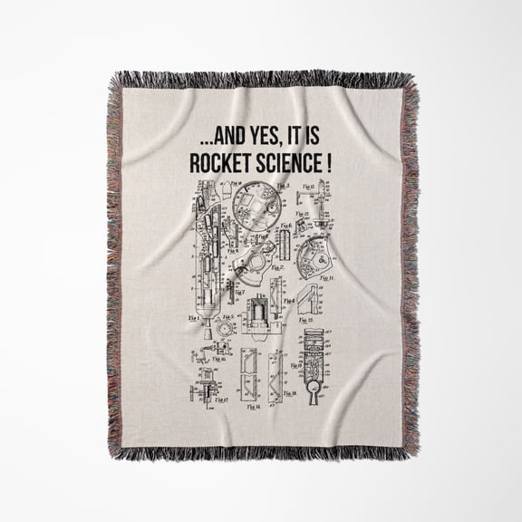 Yes It Is Rocket Science Funny Rocket Engine Diagram, Woven Blanket