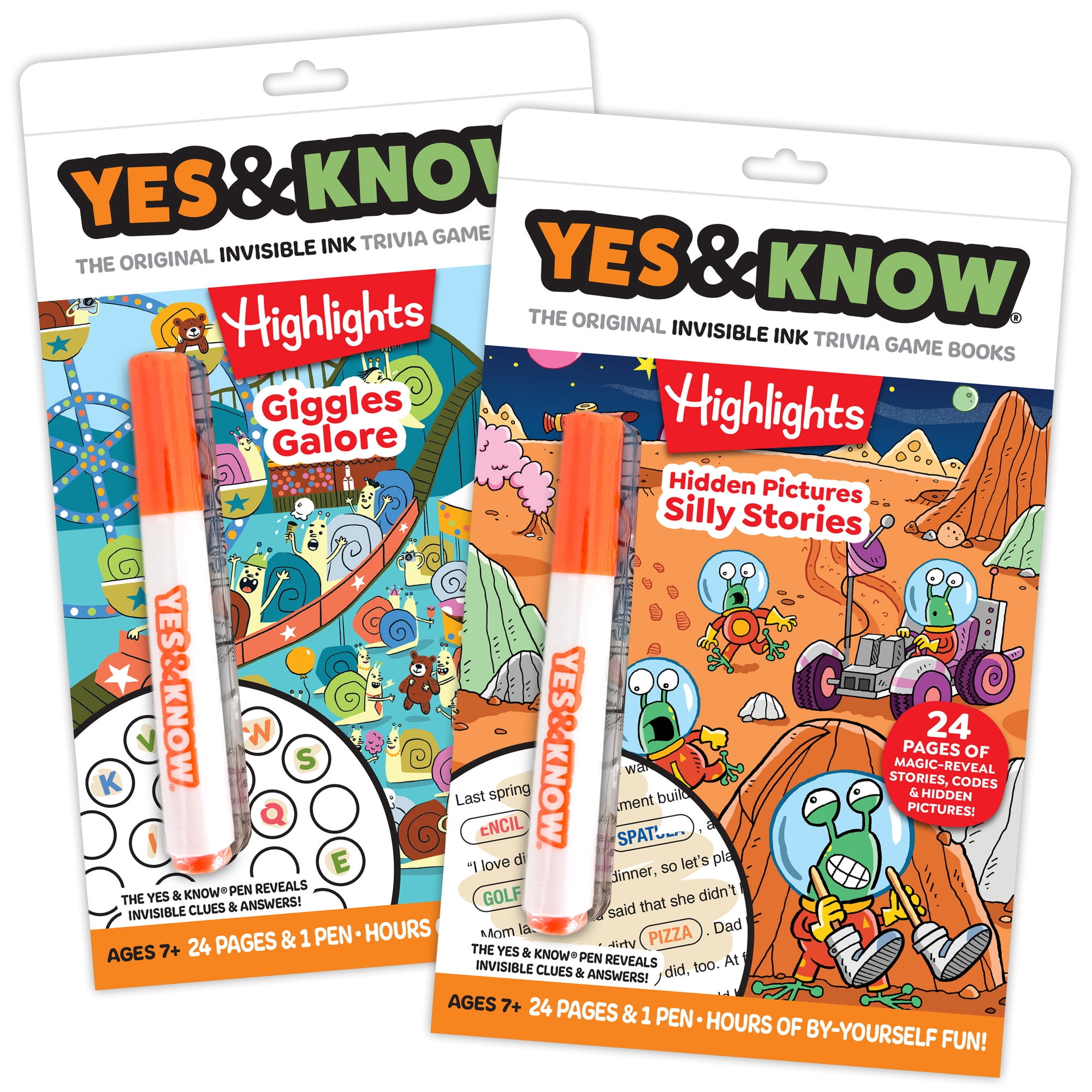 Yes & Know: Trivia Game Books 2pk - Highlights - Hidden Pictures Silly ...