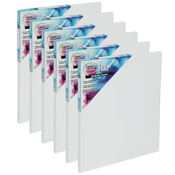 Yes! All Media Stretched Canvas for Painting, Canvas 6 Packs, 3/4 in Deep, 11oz Weight, Triple-Primed Acid-Free, Accepts Acrylics, Oils, Watercolors & Inks, Fine Close-Weaved Smooth Cotton