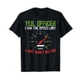 thumbnail image 1 of Yes Officer Speeding Funny Racing Race Car Driver Racer Gift Black T-Shirt, 1 of 5