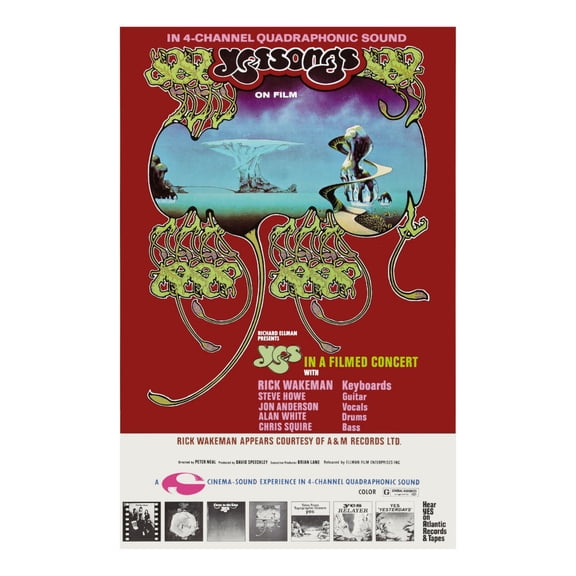 Yes Poster Songs Concert 16in x 24in Poster Multi-Color Square Adults Best Posters