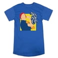 thumbnail image 1 of Yes She Can Crew Neck Short Sleeve Royal Blue Women's Night Shirt-Medium, 1 of 2