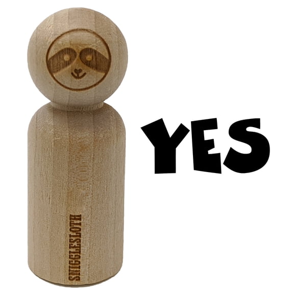 Yes Text Rubber Stamp for Scrapbooking Crafting Stamping - Small 3/4 Inch