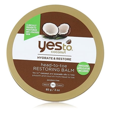 Yes To Coconut Hydrate & Restore Head-to-toe Restoring Balm, 3 Oz + Schick Slim Twin ST for Dry Skin