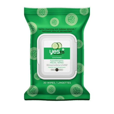 Yes To Cucumbers Facial Wipes, Cucumber, 30 Ct