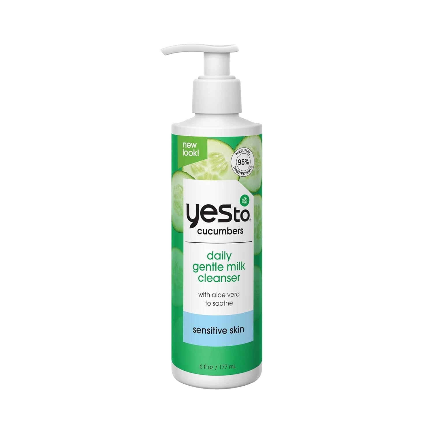 Yes To Cucumbers Gentle Milk Cleanser Face Wash, 6 Fl Oz