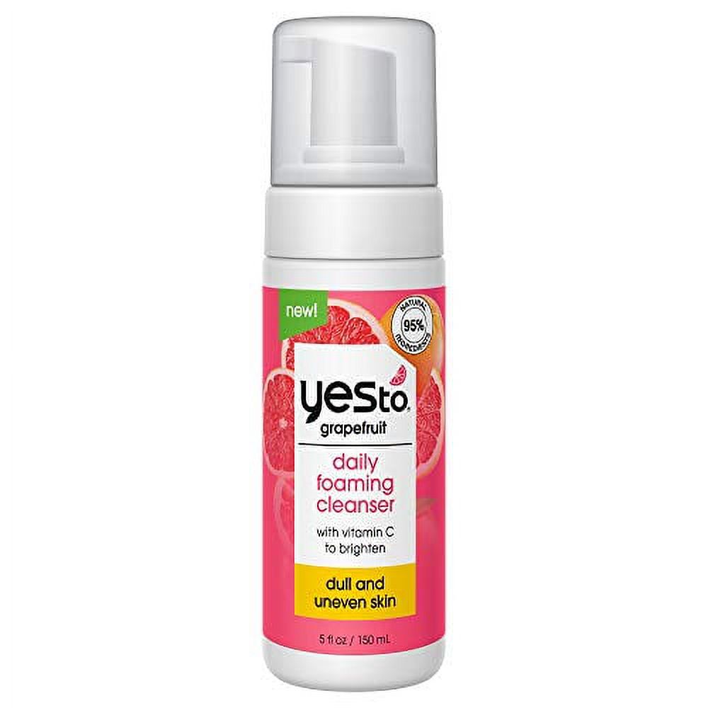 Yes To Grapefruit Daily Foaming Cleanser, 5 Fl Oz + Dull and Uneven