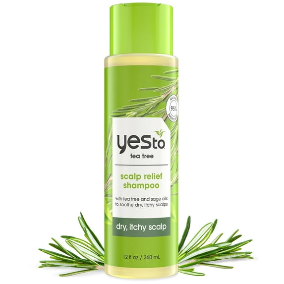 Yes To Tea Tree & Sage Oil Scalp Relief Shampoo, 12 fl oz