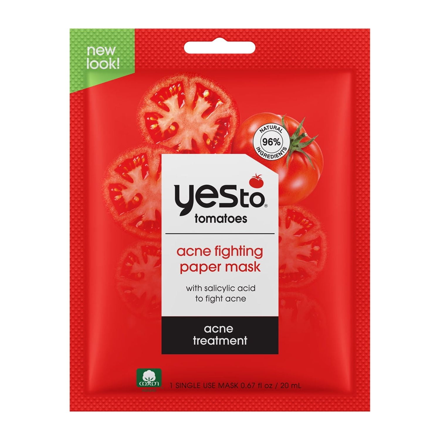 Yes To Tomatoes Acne Fighting Paper Mask 1 count 0.67 fl oz