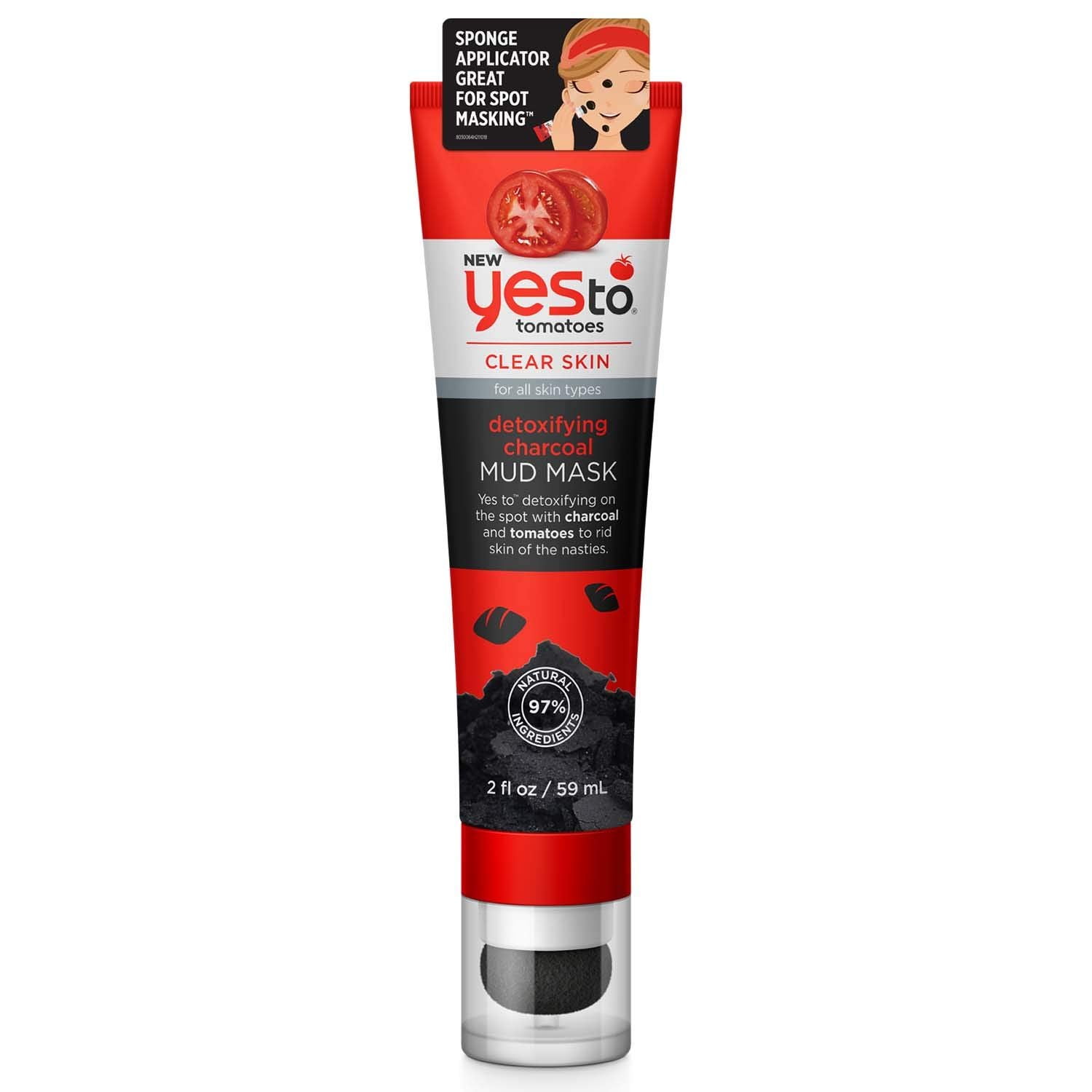 ★YESEYESEE★ Volcanic Eruption Tee Charcoal YS251TTSST12CHA Yes To Tomatoes Detoxifying Charcoal Mud Mask For All Skin