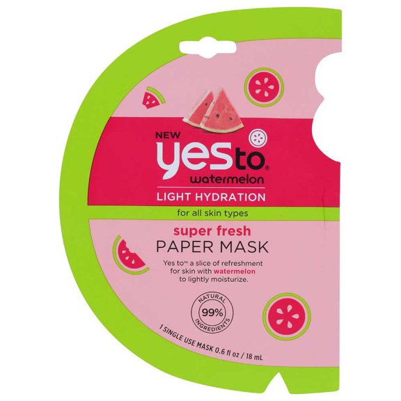 Yes To Watermelon Refreshing Paper Mask 1 ea