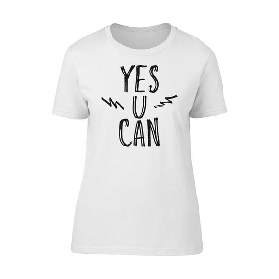 Yes U Can Quote T-Shirt Men -Image by Shutterstock, Male 4X-Large