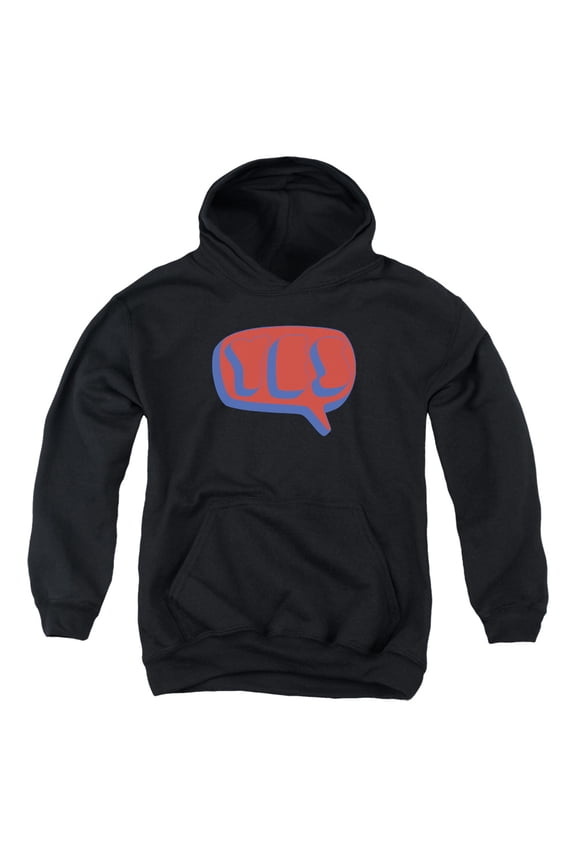 Yes Word Bubble Youth Pullover Hoodie Sweatshirt Black