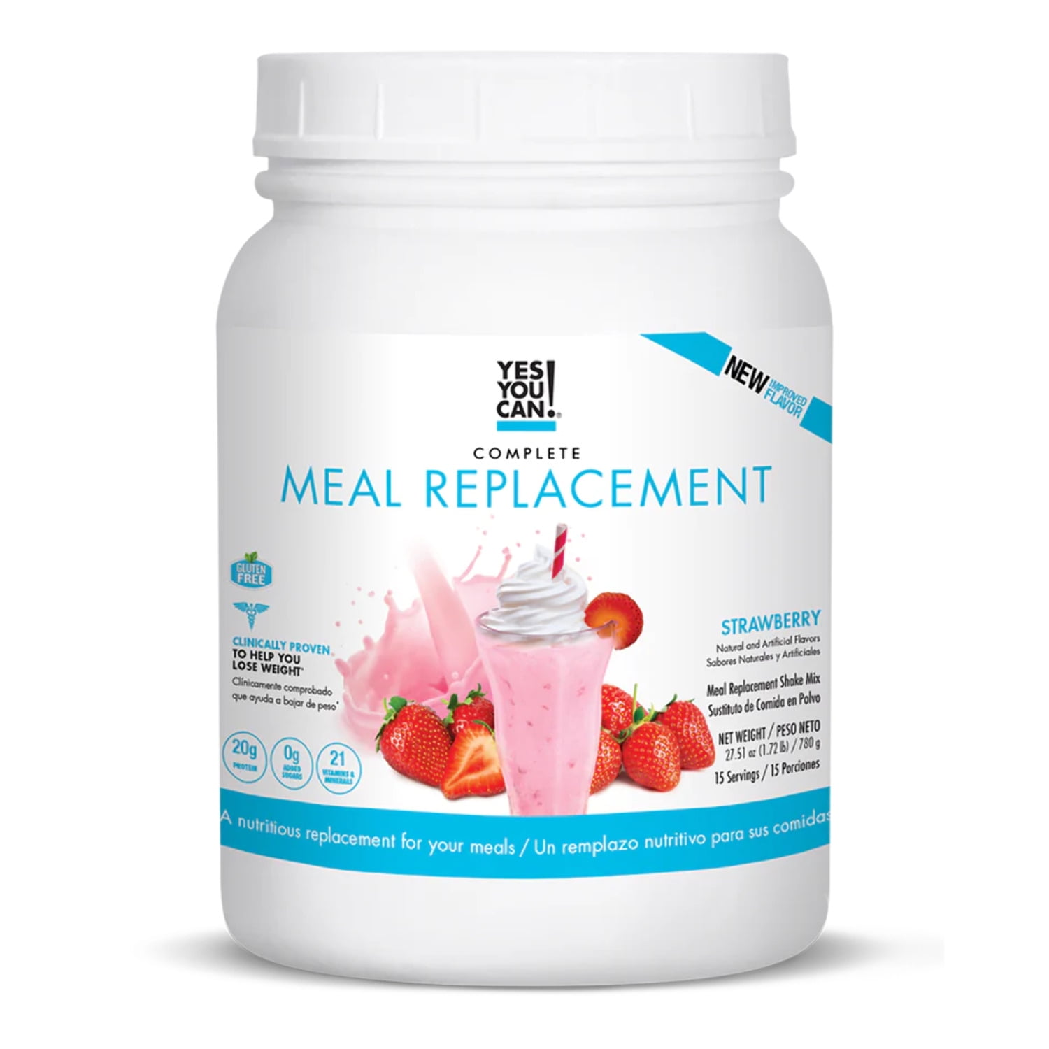 Yes You Can! Complete Meal Replacement - 30 Servings, 20g of Protein, 0g  Added Sugars, 22 Vitamins and Minerals - All-in-One Nutritious Meal