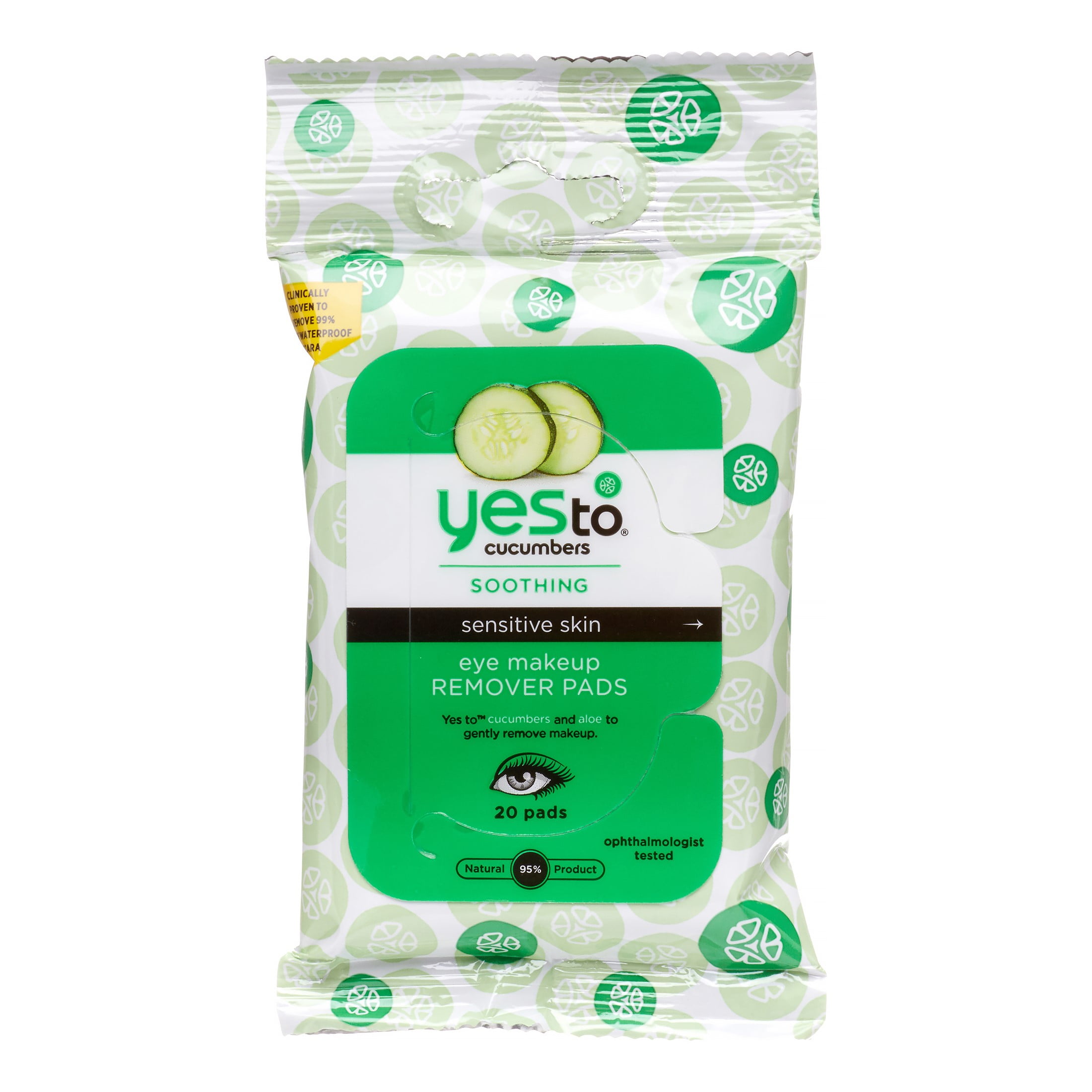 Yes to Cucumbers Eye Makeup Remover Pads 20 Ct