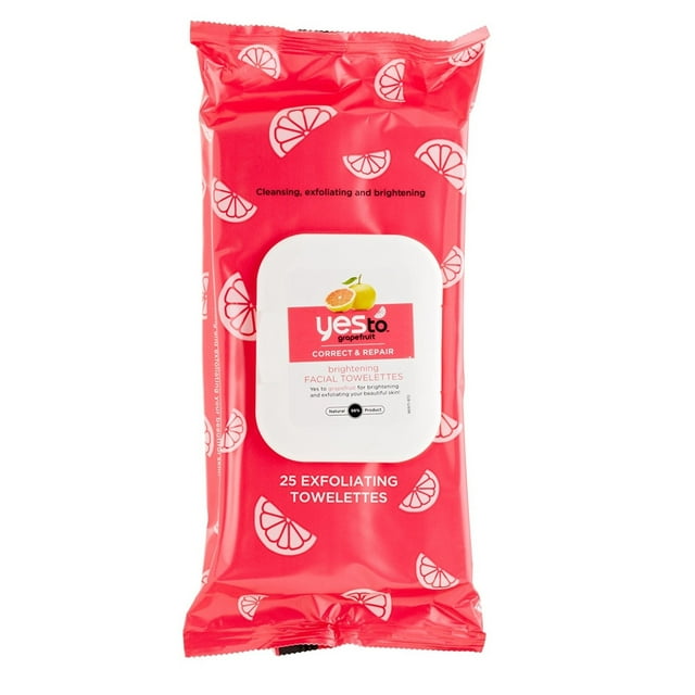 Yes to Grapefruit Brightening Facial Towelettes 25 ct