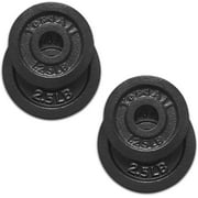 Yes4All 1.15 inch Cast Iron Weight Plates Set for Dumbbells, Standard Dumbbell Plates Set (1.25 + 2.5) lbs - Pair