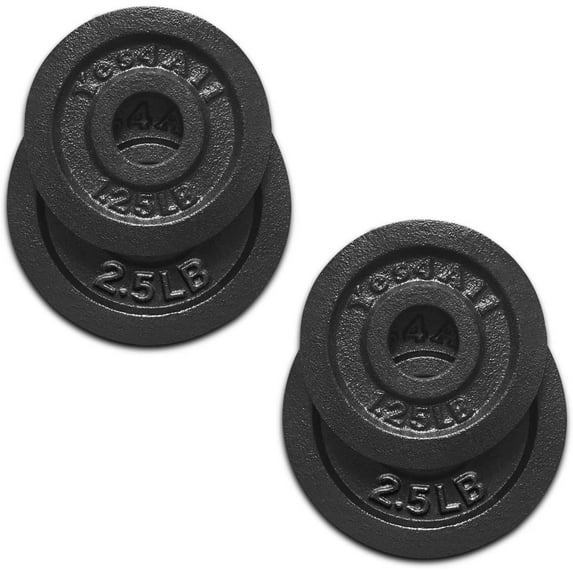 Yes4All 1.15 inch Cast Iron Weight Plates Set for Dumbbells, Standard Dumbbell Plates Set (1.25 + 2.5) lbs - Pair