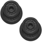 Yes4All 1.15 inch Cast Iron Weight Plates Set for Dumbbells, Standard Dumbbell Plates Set (2.5 + 5) lbs - Pair