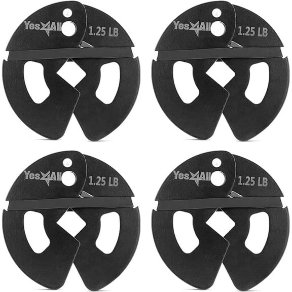 Yes4All 1.25Lb Dumbbell Fractional Weight Plates 2 Pieces/4 Pieces - Designed For Dumbbell Training, Micro Loading, And Body Workout
